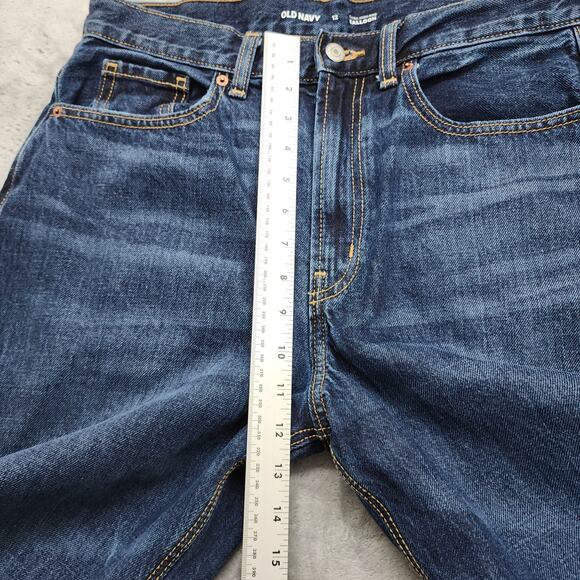 Old Navy Jeans Womens 12 Blue Dark Wash Extra High-Rise Balloon Distressed Ankle - Picture 9 of 12